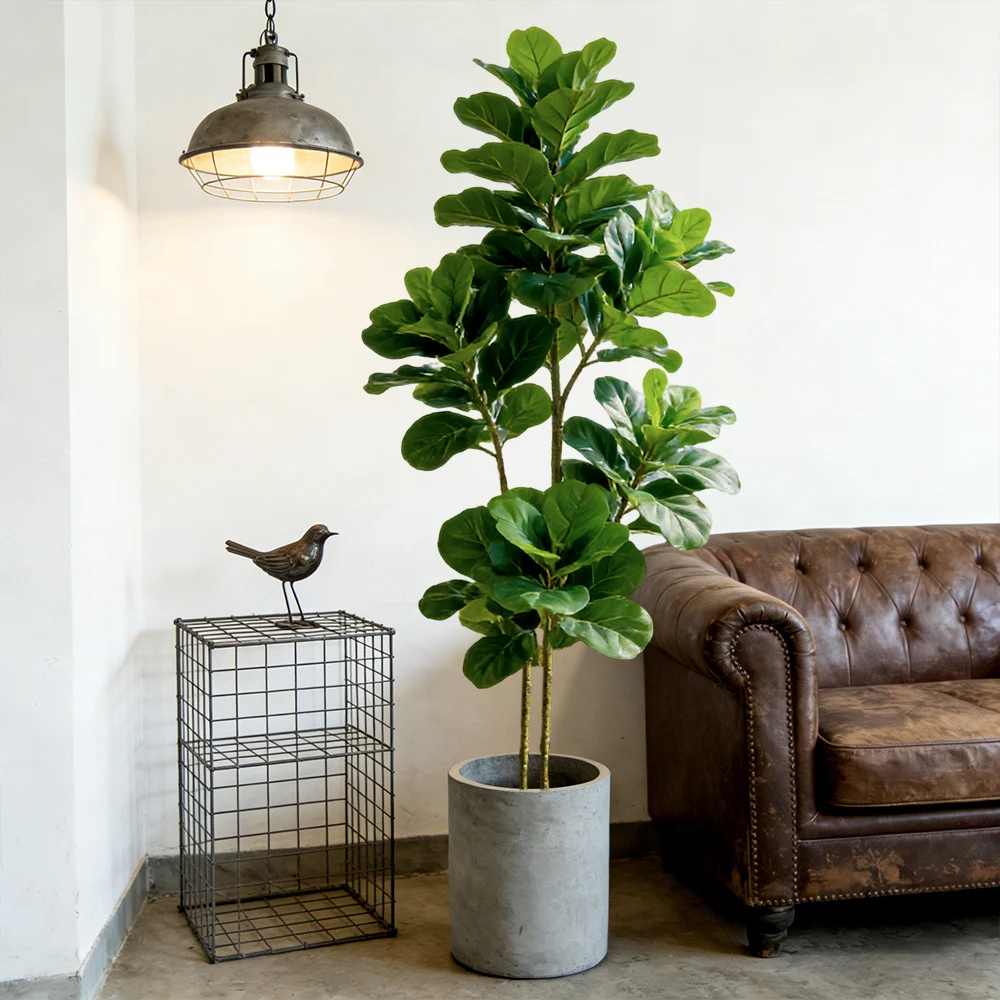 Ficus Lyrata Tree - Sztuczne drzewko figowce 64/122 cm, sztuczny