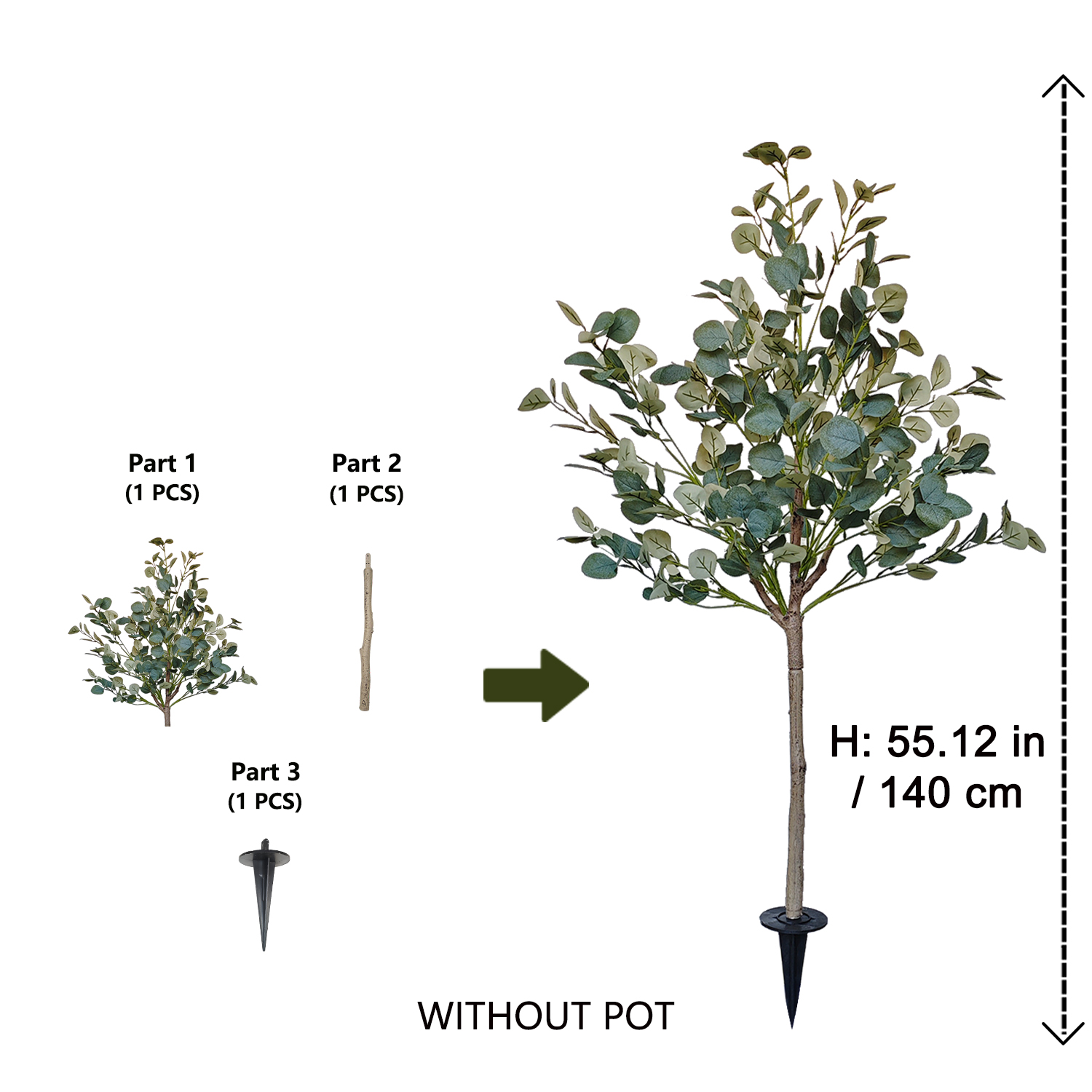 Sztuczna roślina eukaliptusa o – Ficus Lyrata Tree recenzja i cena
