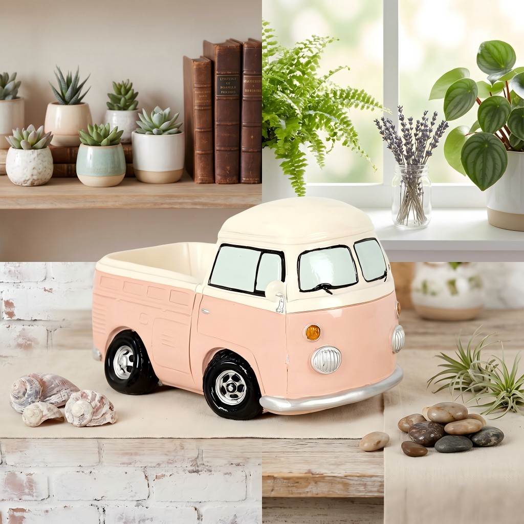 Vintage Różowy Mini Autobus Do – Echeveria Succulent recenzja i cena
